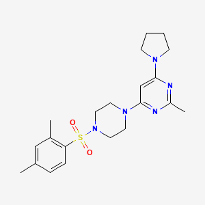 4-{4-[(2,4-dimethylphenyl)sulfonyl]-1-piperazinyl}-2-methyl-6-(1-pyrrolidinyl)pyrimidine