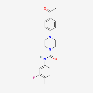 4-(4-acetylphenyl)-N-(3-fluoro-4-methylphenyl)-1-piperazinecarboxamide