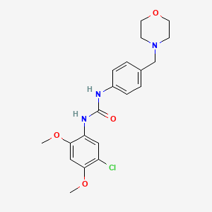 N-(5-CHLORO-2,4-DIMETHOXYPHENYL)-N'-[4-(MORPHOLINOMETHYL)PHENYL]UREA