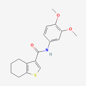 molecular formula C17H19NO3S B4875279 N-(3,4-dimethoxyphenyl)-4,5,6,7-tetrahydro-1-benzothiophene-3-carboxamide 