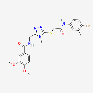 N-{[5-({2-[(4-bromo-3-methylphenyl)amino]-2-oxoethyl}thio)-4-methyl-4H-1,2,4-triazol-3-yl]methyl}-3,4-dimethoxybenzamide