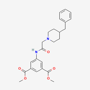 molecular formula C24H28N2O5 B4875297 dimethyl 5-{[(4-benzyl-1-piperidinyl)acetyl]amino}isophthalate 