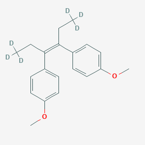 molecular formula C20H24O2 B048753 1-[(Z)-1,1,1,6,6,6-六氘-4-(4-甲氧基苯基)己-3-烯-3-基]-4-甲氧基苯 CAS No. 89717-84-0