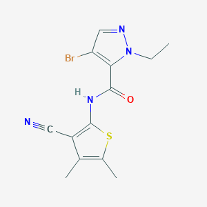 4-BROMO-N~5~-(3-CYANO-4,5-DIMETHYL-2-THIENYL)-1-ETHYL-1H-PYRAZOLE-5-CARBOXAMIDE