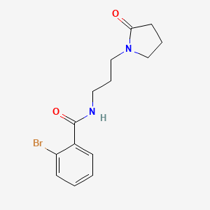 molecular formula C14H17BrN2O2 B4875308 2-bromo-N-[3-(2-oxo-1-pyrrolidinyl)propyl]benzamide 