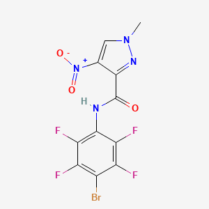 N-(4-bromo-2,3,5,6-tetrafluorophenyl)-1-methyl-4-nitro-1H-pyrazole-3-carboxamide