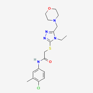 N-(4-chloro-3-methylphenyl)-2-{[4-ethyl-5-(4-morpholinylmethyl)-4H-1,2,4-triazol-3-yl]thio}acetamide