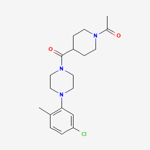 molecular formula C19H26ClN3O2 B4875391 1-[(1-acetyl-4-piperidinyl)carbonyl]-4-(5-chloro-2-methylphenyl)piperazine 