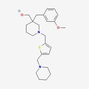 (3-(3-methoxybenzyl)-1-{[5-(1-piperidinylmethyl)-2-thienyl]methyl}-3-piperidinyl)methanol