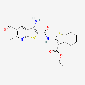 ethyl 2-{[(5-acetyl-3-amino-6-methylthieno[2,3-b]pyridin-2-yl)carbonyl]amino}-4,5,6,7-tetrahydro-1-benzothiophene-3-carboxylate