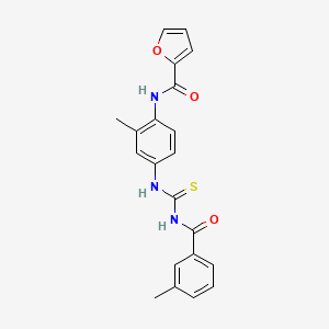 N-[2-methyl-4-({[(3-methylbenzoyl)amino]carbonothioyl}amino)phenyl]-2-furamide