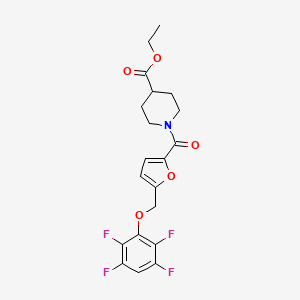 ethyl 1-{5-[(2,3,5,6-tetrafluorophenoxy)methyl]-2-furoyl}-4-piperidinecarboxylate