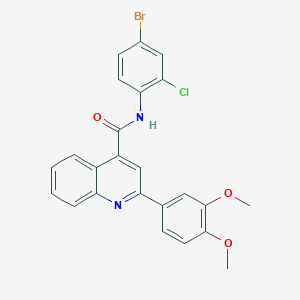 molecular formula C24H18BrClN2O3 B4875490 N-(4-bromo-2-chlorophenyl)-2-(3,4-dimethoxyphenyl)-4-quinolinecarboxamide 