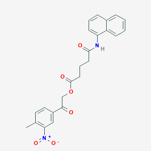 2-(4-methyl-3-nitrophenyl)-2-oxoethyl 5-(1-naphthylamino)-5-oxopentanoate