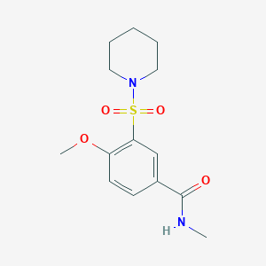 4-methoxy-N-methyl-3-(piperidin-1-ylsulfonyl)benzamide