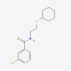 3-chloro-N-(2-cyclohexylsulfanylethyl)benzamide