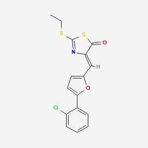 4-{[5-(2-chlorophenyl)-2-furyl]methylene}-2-(ethylthio)-1,3-thiazol-5(4H)-one