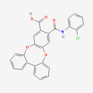 molecular formula C26H16ClNO5 B4875660 8-{[(2-chlorophenyl)amino]carbonyl}tribenzo[b,e,g][1,4]dioxocine-7-carboxylic acid 