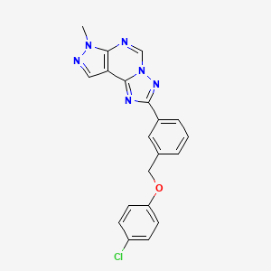 2-{3-[(4-chlorophenoxy)methyl]phenyl}-7-methyl-7H-pyrazolo[4,3-e][1,2,4]triazolo[1,5-c]pyrimidine