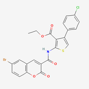 ethyl 2-{[(6-bromo-2-oxo-2H-chromen-3-yl)carbonyl]amino}-4-(4-chlorophenyl)-3-thiophenecarboxylate