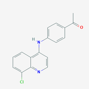 1-{4-[(8-chloro-4-quinolinyl)amino]phenyl}ethanone