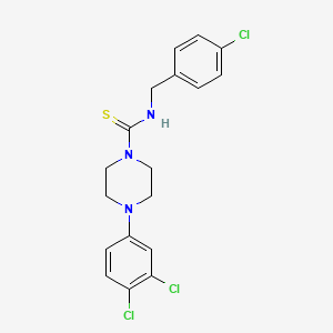 N-(4-chlorobenzyl)-4-(3,4-dichlorophenyl)-1-piperazinecarbothioamide
