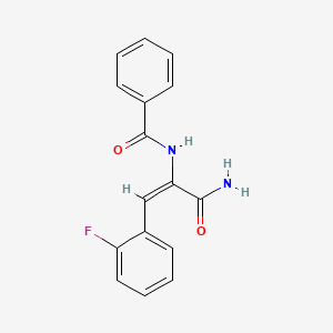 N-[1-(aminocarbonyl)-2-(2-fluorophenyl)vinyl]benzamide