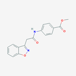 molecular formula C17H14N2O4 B487614 Methyl 4-[(1,2-benzisoxazol-3-ylacetyl)amino]benzoate CAS No. 724435-27-2