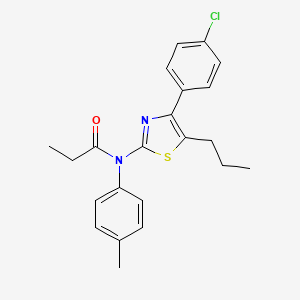 N-[4-(4-chlorophenyl)-5-propyl-1,3-thiazol-2-yl]-N-(4-methylphenyl)propanamide