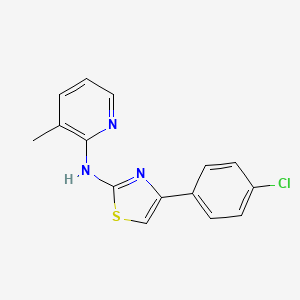 molecular formula C15H12ClN3S B4876169 N-[4-(4-chlorophenyl)-1,3-thiazol-2-yl]-3-methyl-2-pyridinamine 