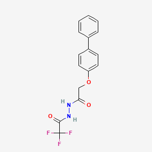 molecular formula C16H13F3N2O3 B4876182 N'-[(4-biphenylyloxy)acetyl]-2,2,2-trifluoroacetohydrazide 