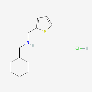 molecular formula C12H20ClNS B4876189 (cyclohexylmethyl)(2-thienylmethyl)amine hydrochloride 