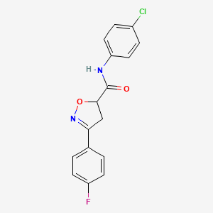 N-(4-chlorophenyl)-3-(4-fluorophenyl)-4,5-dihydro-5-isoxazolecarboxamide