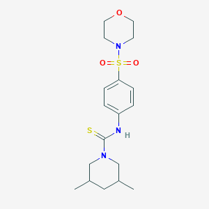 3,5-dimethyl-N-[4-(4-morpholinylsulfonyl)phenyl]-1-piperidinecarbothioamide