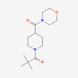 molecular formula C15H26N2O3 B4876216 4-{[1-(2,2-dimethylpropanoyl)-4-piperidinyl]carbonyl}morpholine 