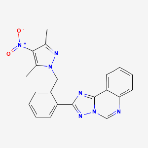 2-{2-[(3,5-dimethyl-4-nitro-1H-pyrazol-1-yl)methyl]phenyl}[1,2,4]triazolo[1,5-c]quinazoline