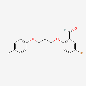 5-bromo-2-[3-(4-methylphenoxy)propoxy]benzaldehyde