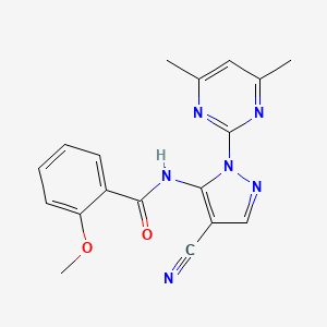 N-[4-cyano-1-(4,6-dimethyl-2-pyrimidinyl)-1H-pyrazol-5-yl]-2-methoxybenzamide