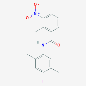 molecular formula C16H15IN2O3 B4876291 N-(4-iodo-2,5-dimethylphenyl)-2-methyl-3-nitrobenzamide 