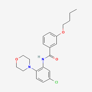 3-butoxy-N-[5-chloro-2-(4-morpholinyl)phenyl]benzamide
