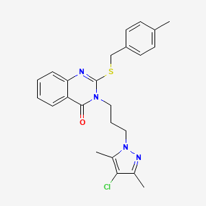 3-[3-(4-chloro-3,5-dimethyl-1H-pyrazol-1-yl)propyl]-2-[(4-methylbenzyl)thio]-4(3H)-quinazolinone