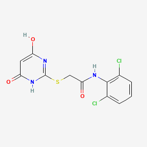 molecular formula C12H9Cl2N3O3S B4876373 N-(2,6-dichlorophenyl)-2-[(4,6-dihydroxy-2-pyrimidinyl)thio]acetamide 