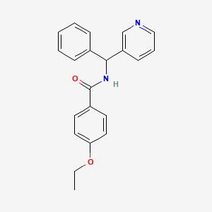 molecular formula C21H20N2O2 B4876378 4-ethoxy-N-[phenyl(3-pyridinyl)methyl]benzamide 