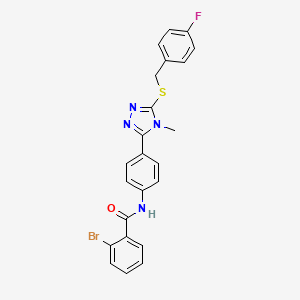 2-bromo-N-(4-{5-[(4-fluorobenzyl)thio]-4-methyl-4H-1,2,4-triazol-3-yl}phenyl)benzamide