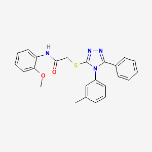 N-(2-methoxyphenyl)-2-{[4-(3-methylphenyl)-5-phenyl-4H-1,2,4-triazol-3-yl]thio}acetamide