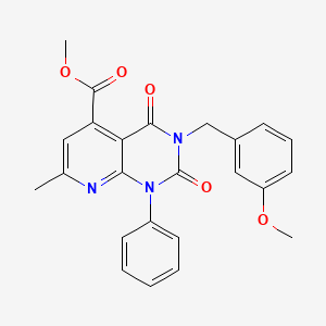 molecular formula C24H21N3O5 B4876439 methyl 3-(3-methoxybenzyl)-7-methyl-2,4-dioxo-1-phenyl-1,2,3,4-tetrahydropyrido[2,3-d]pyrimidine-5-carboxylate 