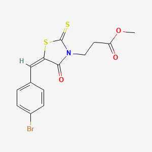 methyl 3-[5-(4-bromobenzylidene)-4-oxo-2-thioxo-1,3-thiazolidin-3-yl]propanoate
