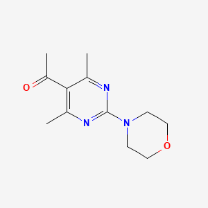 molecular formula C12H17N3O2 B4876470 1-[4,6-dimethyl-2-(4-morpholinyl)-5-pyrimidinyl]ethanone 