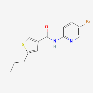 molecular formula C13H13BrN2OS B4876496 N-(5-bromo-2-pyridinyl)-5-propyl-3-thiophenecarboxamide 