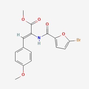 molecular formula C16H14BrNO5 B4876542 methyl 2-[(5-bromo-2-furoyl)amino]-3-(4-methoxyphenyl)acrylate 